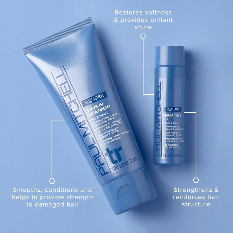 Paul Mitchell Bond Rx Reparative Oil, Repairs + Adds Shine, For Chemically Treated + Damaged Hair, 0.85 fl. oz. - Image 2