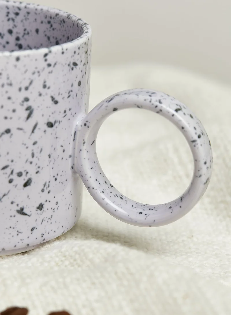 AURORA Blue Speckle Glaze Round Handle Mug