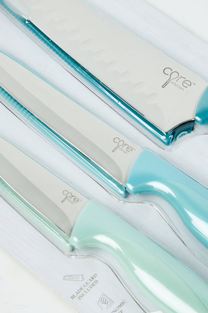 Core Kitchen 6 Pieces Comfort Grip Stainless Steel Knives, Multicolor - Image 3