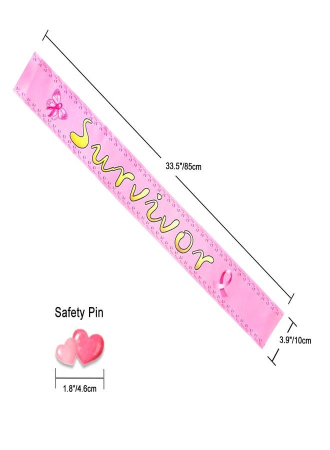 WLWLGLUCK Breast Cancer Survivor Sash, Pink Ribbon Survivor Sash Breast Cancer Fighter Party Decorations and Supplies, Breast Cancer Sash for Cancer Walks, Runs or Fundraisers - Image 4