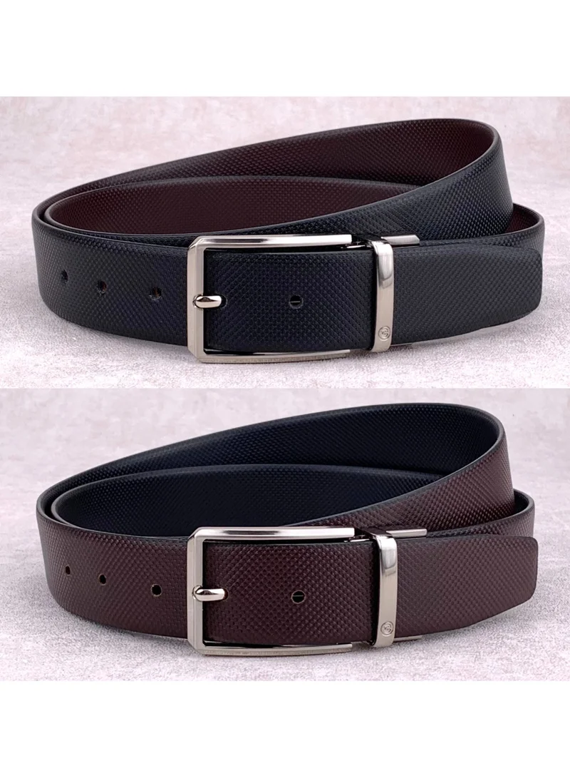Classic Milano Classic Milano Spanish Genuine Leather Reversible Belt for Men, Premium Formal Leather Belt with Reversible Pin Buckle, Elegant Men's Belt for Business Wear, Office, Wedding and Special Occasions | 2 in 1 Belt (Pack of 1)