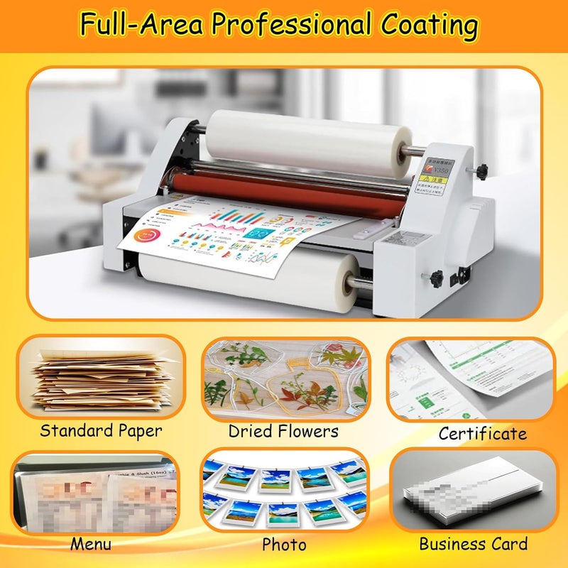 Digital Thermal Roll Laminator for Hot and Cold Use, 4 Rollers Ideal for School and Office,V480 - Image 4