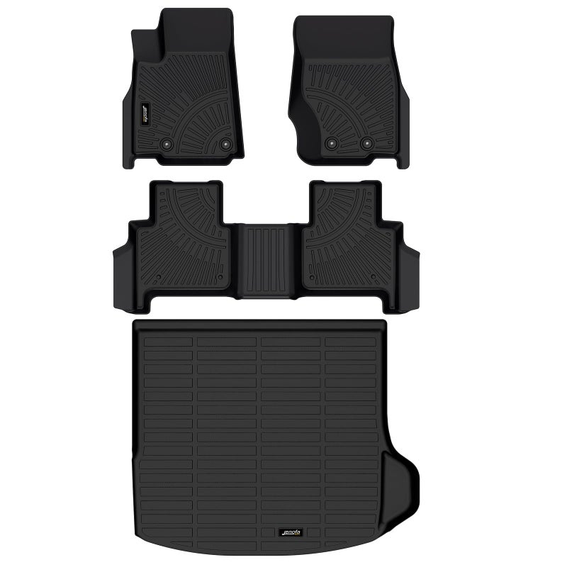 Jenofafor Jeep Grand Cherokee 20222025 Floor Mat Cargo Mat All Weather Floor Mats Set Car Mat for Grand Cherokee Include 4xe NOT for L or WK Automotive Full Set Accessories 2025 - Image 3
