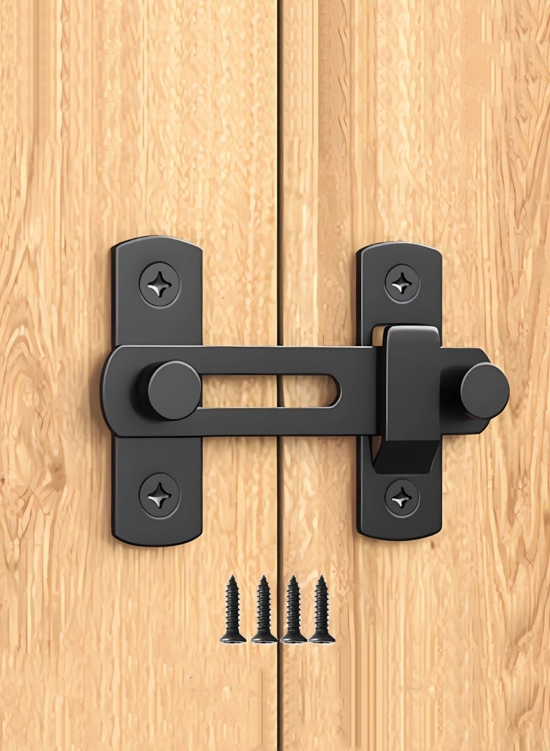 Mmmon Stainless Steel Door Lock - 180° Flip Sliding Door Latch for Garage, Bathroom, Outdoor Use, Bathroom Privacy Lock, Secure Door Latch for Inside - Image 1