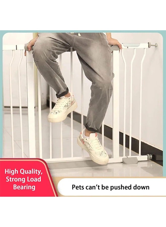 JCB CHIC بوابة أمان للأطفال بإغلاق تلقائي، سياج حماية الدرج، بوابة أمان للأطفال، سياج حماية بوابة الأطفال، سياج حماية بوابة الأطفال، سياج مطبخ الحيوانات الأليفة (بوابة + امتداد 10/20/30 سم (75-144 سم)) - Image 4