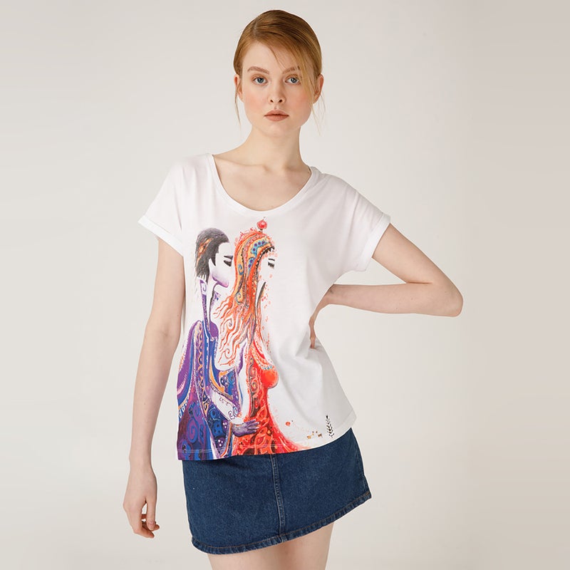 Love Women's  T-Shirt, Custom Design, Women's T-Shirt, Soft Cotton Fabric, Medium Size - Image 4