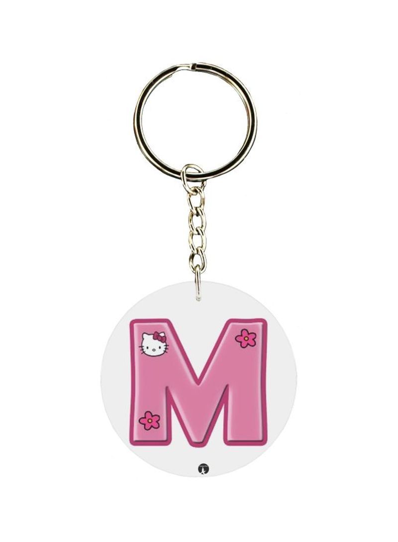 RKN Alphabet M Kitty Cartoon Themed Keychain