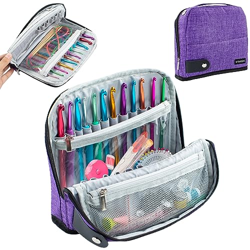 MYBAGZING Crochet Hook Case - Stand Up Organizer - Unique Design - Knitting & Crochet Supplies Holder - Image 1