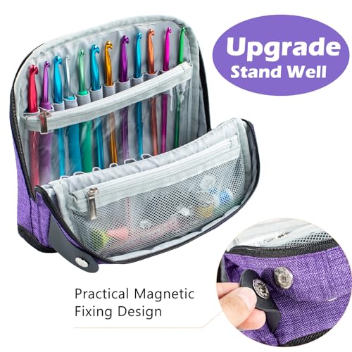 MYBAGZING Crochet Hook Case - Stand Up Organizer - Unique Design - Knitting & Crochet Supplies Holder - Image 3