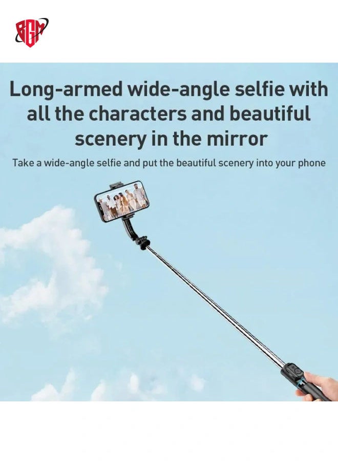BGM - ZGA S01 Bluetooth Remote Control Detachable Tripod Selfie Stick(Black) - Image 1