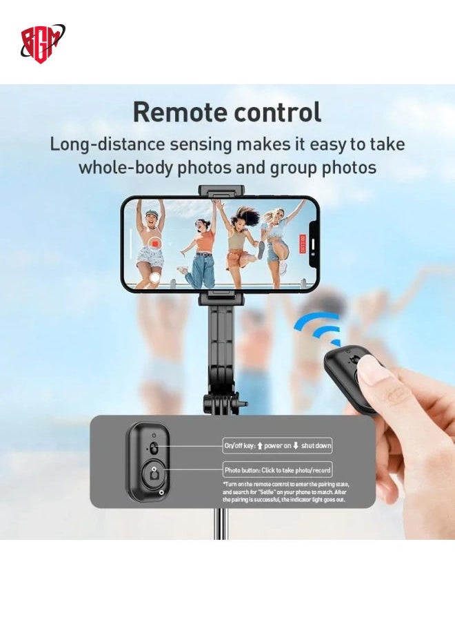 BGM - ZGA S01 Bluetooth Remote Control Detachable Tripod Selfie Stick(Black) - Image 1
