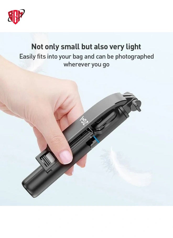 BGM - ZGA S01 Bluetooth Remote Control Detachable Tripod Selfie Stick(Black) - Image 1