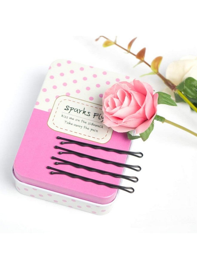 MAORULU Hair Bobby Pins Black With Cute Case 200 Ct Bobby Pins For Buns Premium Hair Pins For Kids Girls And Women Great For All Hair Types 2.16 Inch (Black) - Image 2