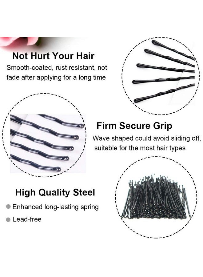 MAORULU Hair Bobby Pins Black With Cute Case 200 Ct Bobby Pins For Buns Premium Hair Pins For Kids Girls And Women Great For All Hair Types 2.16 Inch (Black) - Image 4