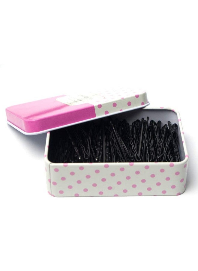 MAORULU Hair Bobby Pins Black With Cute Case 200 Ct Bobby Pins For Buns Premium Hair Pins For Kids Girls And Women Great For All Hair Types 2.16 Inch (Black) - Image 1