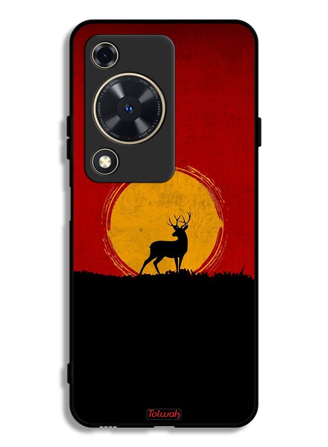 Tolwak Huawei Nova Y72S Protective Case Cover Deer And Moon Artwork