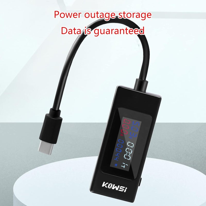 Voltage & Current Tester Meter USB Capacity Working-Time Ammeter Voltmeter Power-Bank Charger Detectors Easy Voltage and Current Tester USB Capacity Working-Time Ammeter Voltmeter Power-Bank - Image 3