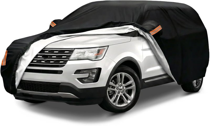 NEVERLAND Car Cover Custom Fit for Ford Explorer 2006-2026, Outdoor Waterproof All Weather Heavy Duty Full Exterior Cover for Sun Rain Snow UV Dust Protection with Door Zipper - Image 1