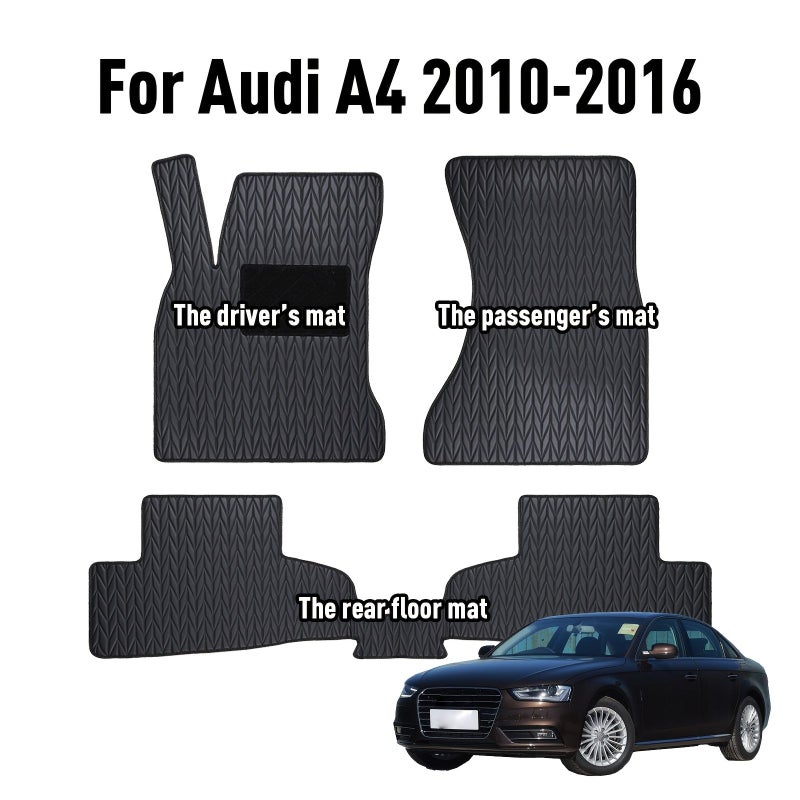 Floor Mats For Audi A4 5 Door Avant 2010 2016 8K All Weather Protection Heavy Duty Non Slip Full Set Front And 2nd Row Accessories Black - Image 3