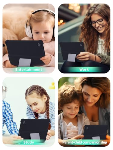 WUNIAK Case for Lenovo Tab Plus 11.5 Inch Android 14 Tablet 2024- Soft Silicone Shock Proof Lightweight Stand Rubber Shell Protective Cover,Kids Friendly Soft Silicone Adjustable Stand Cover,Black - Image 5