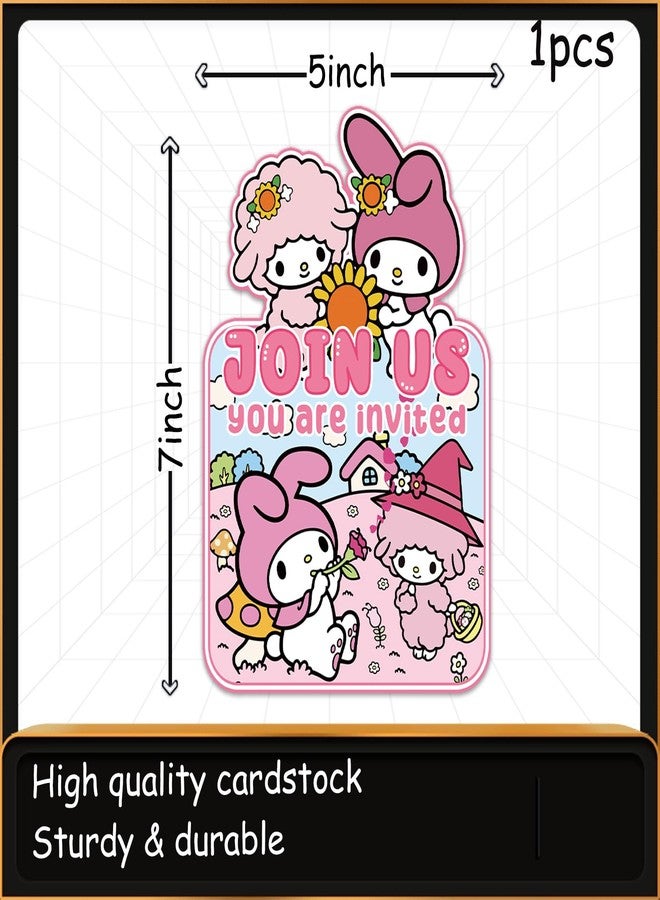 MUSNOW 20Pcs Melody birthday party supplies Invitation card for Melod birthday party decoration (invitations) - Image 2