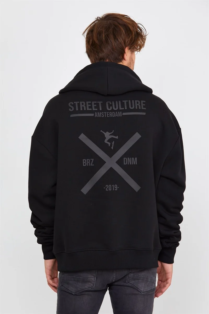 بي ار زد كولكشن Men's Oversize Hooded Sweatshirt
