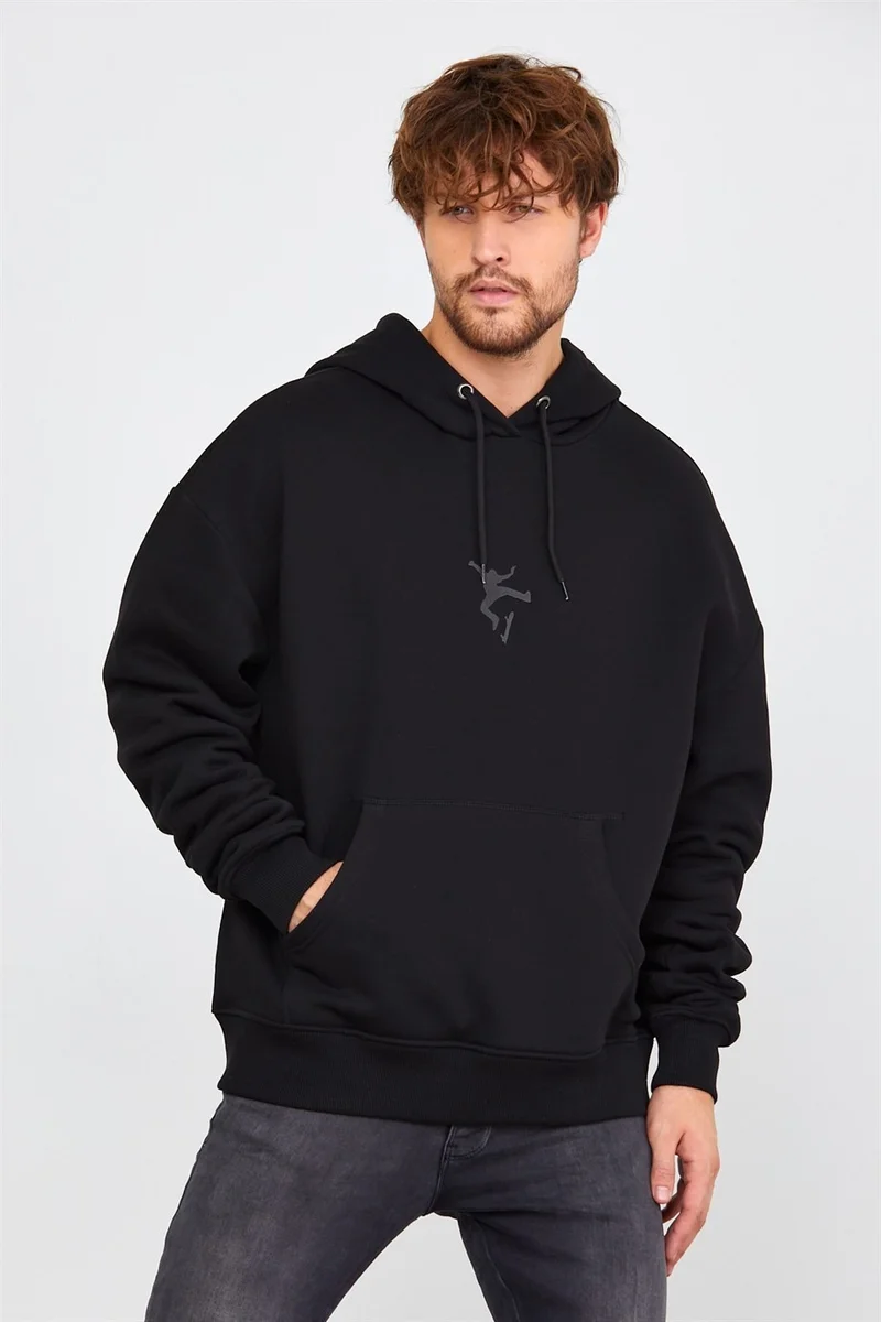 بي ار زد كولكشن Men's Oversize Hooded Sweatshirt