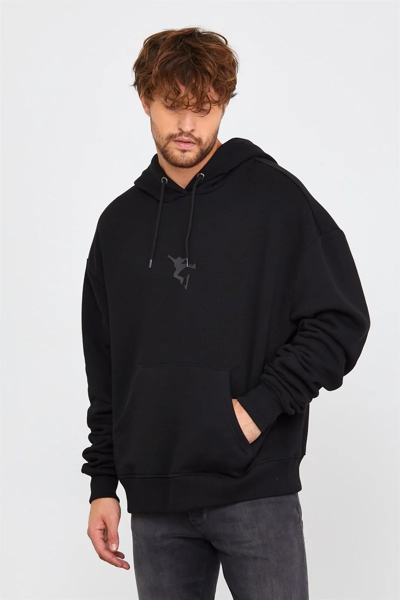 بي ار زد كولكشن Men's Oversize Hooded Sweatshirt