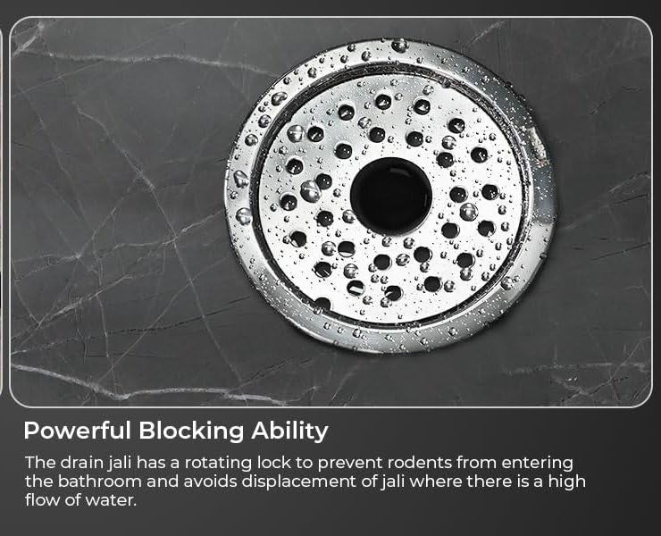 PICK - UP 𝗣𝗜𝗖𝗞-𝗨𝗣® Stainless Steel Flat Cut Floor Drain Cover/Jali/Grating for Bathrooms, Open Area, Kitchen Sinks and Wash Basins with Lock Function/5 Inche. - Image 4