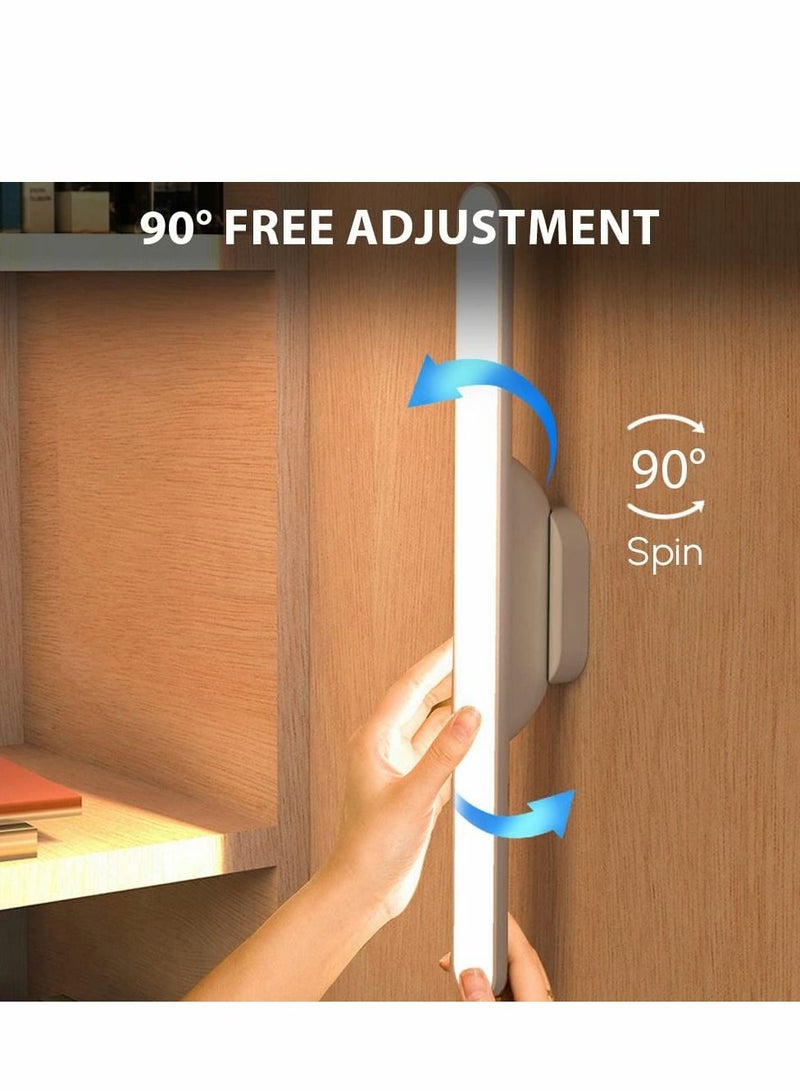 Excefore ضوء خزانة LED بحركة، إضاءة تحت الكاونتر، أضواء شريط مغناطيسي قابلة لإعادة الشحن، مصباح مكتب يعمل بالبطارية للقراءة، المكتب المنزلي، مرآة المكياج، المطبخ - Image 2