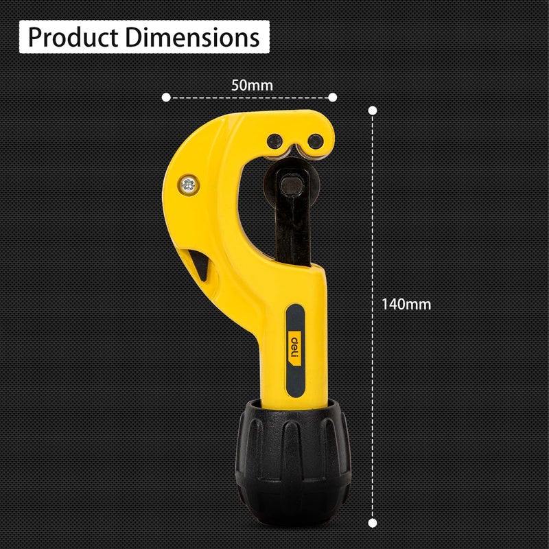 Deli DL2504 Heavy Duty Metal Pipe Cutter 32mm Cutting Capacity Steel Alloy 5262HRC Hard Blade Ratchet Type Tube Cutters PVC Aluminum Iron StainlessSteel Pipes Tool for Household and Professional Use - Image 2