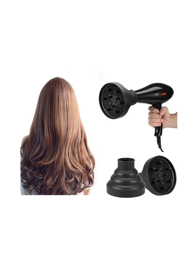 ناشر مجفف الشعر ، ناشر مجفف الشعر القابل للطي ، ملحقات صالون الشعر المهنية ، أداة تجفيف الشعر المجفف مناسبة للشعر المجفف أو الموجة ، مناسبة لمجففات الشعر تتراوح بين 1.4 بوصة إلى 1.96 بوصة (أسود) - Image 1