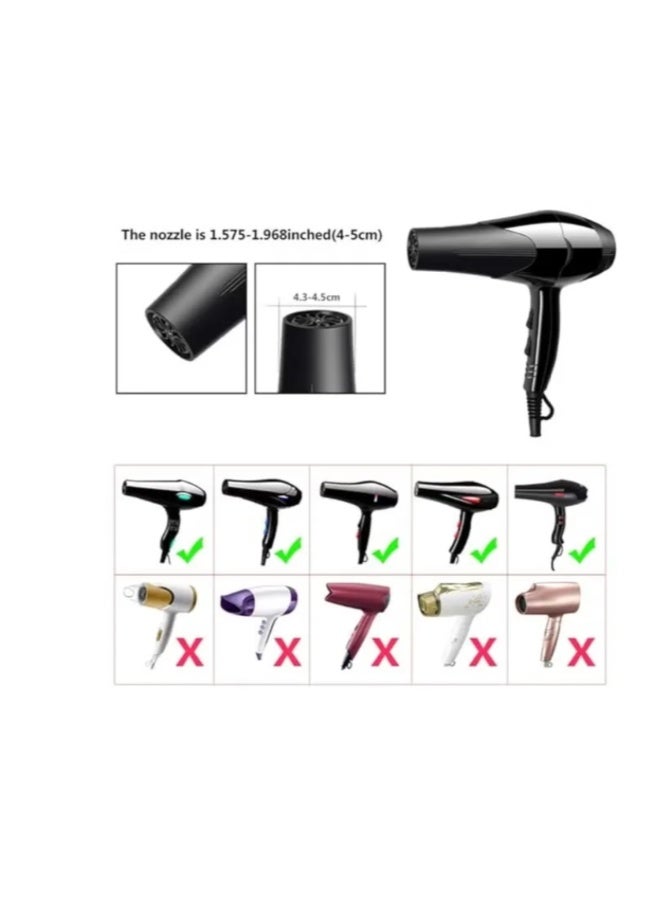 ناشر مجفف الشعر ، ناشر مجفف الشعر القابل للطي ، ملحقات صالون الشعر المهنية ، أداة تجفيف الشعر المجفف مناسبة للشعر المجفف أو الموجة ، مناسبة لمجففات الشعر تتراوح بين 1.4 بوصة إلى 1.96 بوصة (أسود) - Image 3