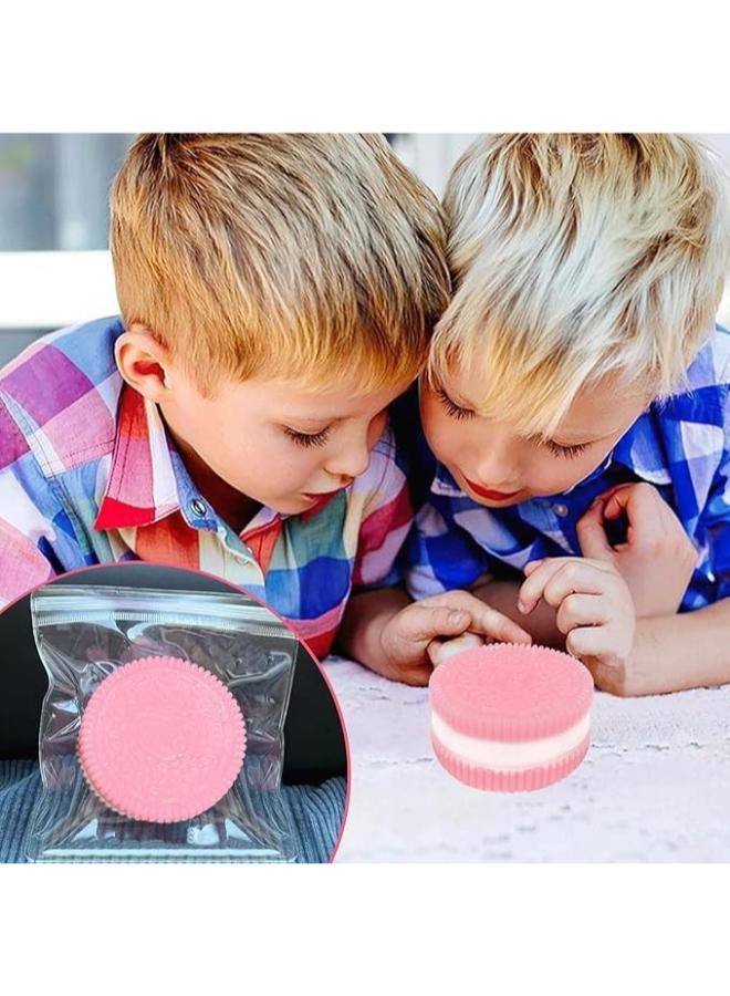 Kidszone Anti-Stress Squishy Biscuit Cookie Squeeze Decompression Fidget Toy (Pink) - Image 1