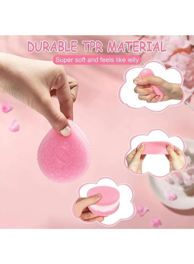 Kidszone Anti-Stress Squishy Biscuit Cookie Squeeze Decompression Fidget Toy (Pink) - Image 2
