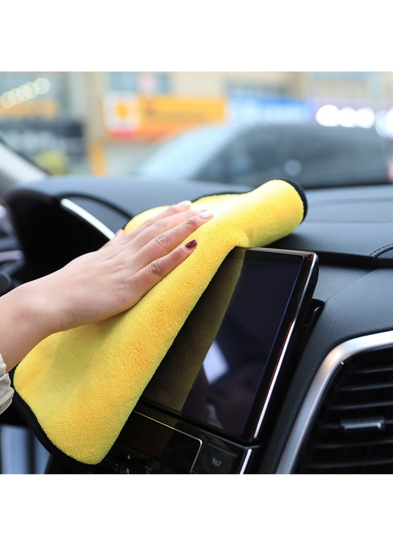 3XR Microfiber Towel 7257 – 40x100cm Dual-Sided Cleaning Cloth – 840GSM Thick, Lint-Free, Scratch-Free – 80% Polyester 20% Polyamide – Grey & Yellow – for Car, Glass, Home, Office - Image 3