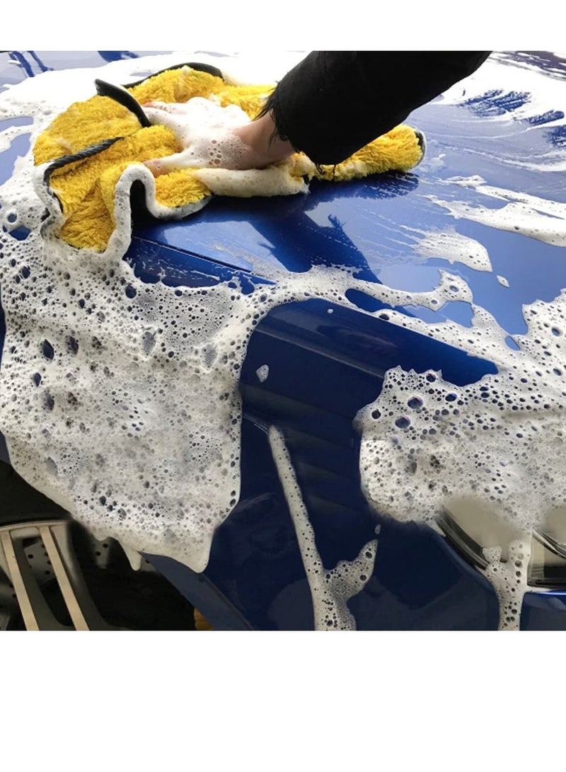 3XR Microfiber Towel 7257 – 40x100cm Dual-Sided Cleaning Cloth – 840GSM Thick, Lint-Free, Scratch-Free – 80% Polyester 20% Polyamide – Grey & Yellow – for Car, Glass, Home, Office - Image 5