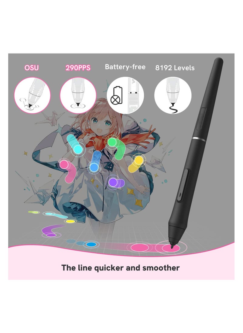 SYOSI - Drawing Tablet OSU Tablet, Portable Computer Graphics Tablets with 4 Shortcut Keys 8192 Levels Battery-Free Stylus Pen, 4x3 inch Digital Tablet Compatible with Window/Mac/Linux/Android for OSU Game - Image 1