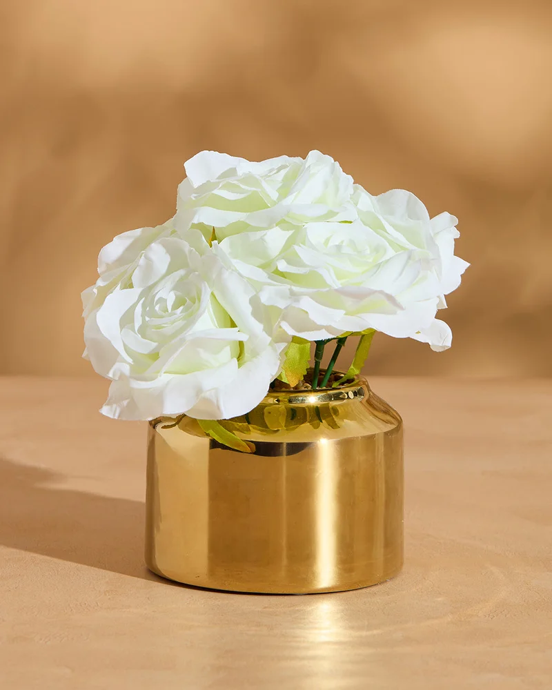 REDTAG Artificial Roses In Ceramic Vase