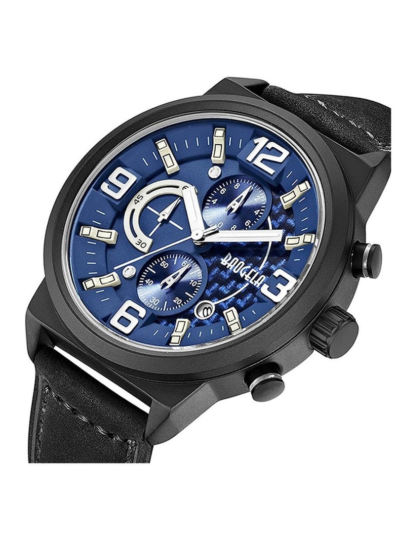BAOGELA Men's Belt Multifunction Calendar Waterproof Luminous Quartz Watch 1709B - Image 1