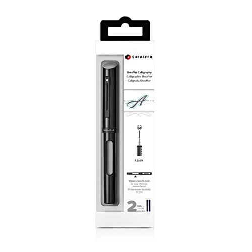 SHEAFFER قلم حبر سائل شيفر 93400 للخط العربي (رفيع) أسود مع تفاصيل سوداء - Image 1