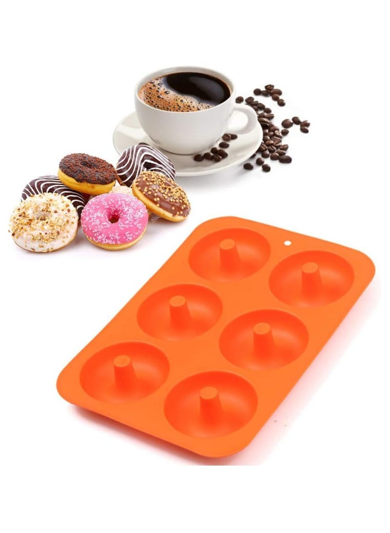 Oasisgalore 3 Pcs Silicone Donut Pan Molds, 6 Cavity Food Grade Non-Stick Baking Tray Maker Pan for Perfect Shaped Doughnuts Cake Biscuit  - Image 2