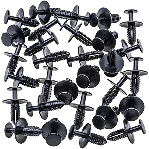 Rexka ركسكا 30 قطعة مشابك تثبيت بطانة الفندر متوافقة مع مرسيدس-بنز 0009914140 A، C، Cla، CLS، E، GLB، S Class - Image 2