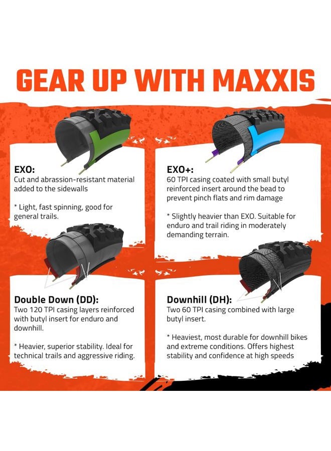 Maxxis إطار أسجاي 29 × 2.50 WT 60 TPI قابل للطي 3C ماكس تيرا EXO/TR 29 × 2.5 بوصة، أسود، TB00163000 - Image 5