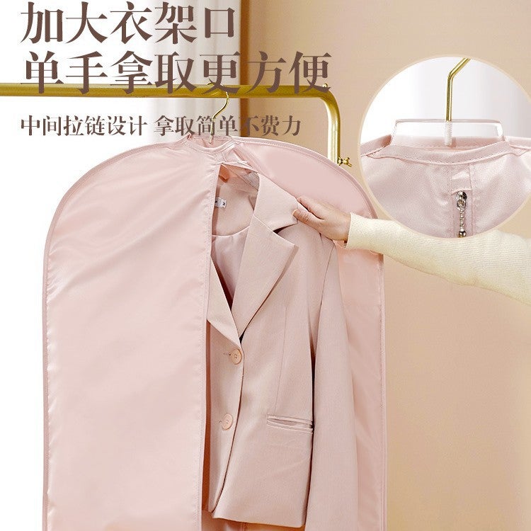 Clothes Dust Cover Hanging Bag Clothes Dust Cover Hanging Household Vertical Long Down Mink Fur Coat Bag - Image 2