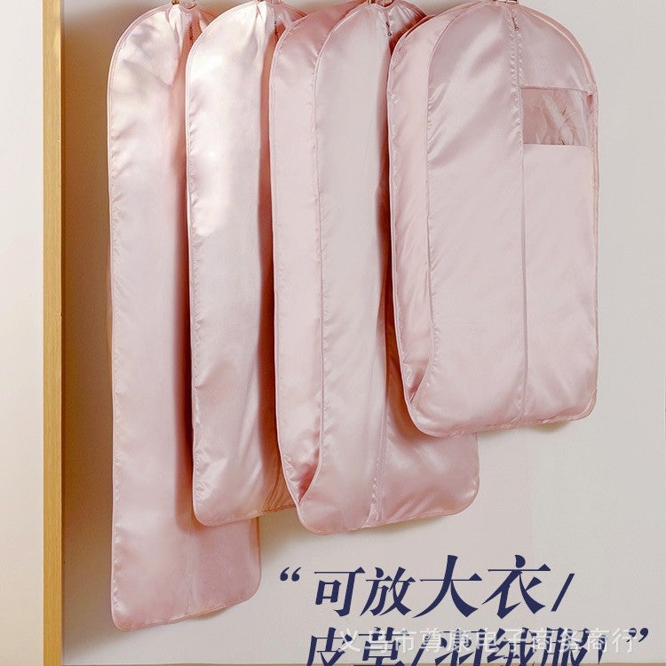 Clothes Dust Cover Hanging Bag Clothes Dust Cover Hanging Household Vertical Long Down Mink Fur Coat Bag - Image 4