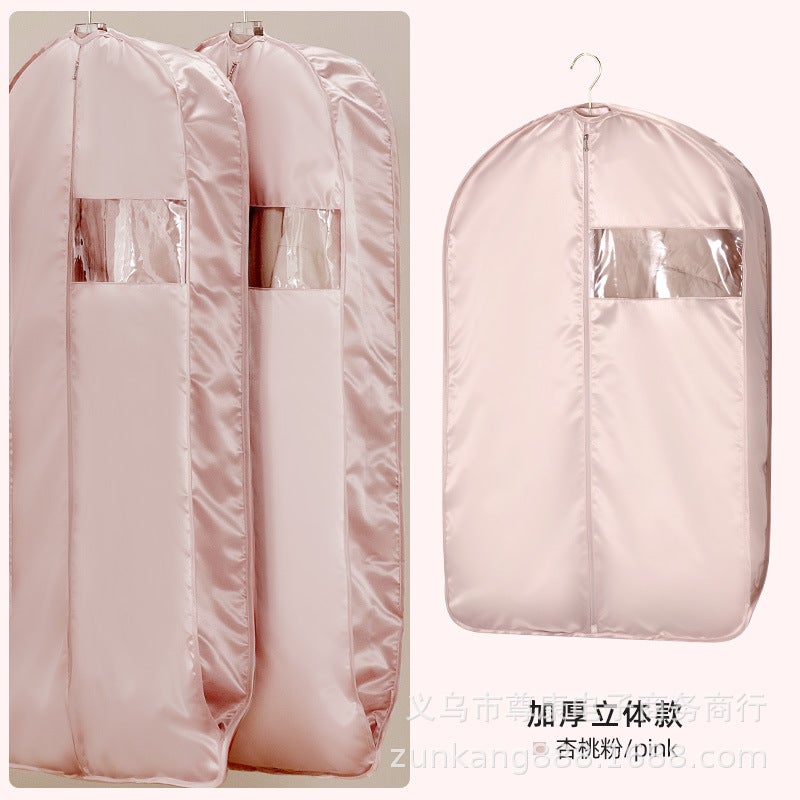 Clothes Dust Cover Hanging Bag Clothes Dust Cover Hanging Household Vertical Long Down Mink Fur Coat Bag - Image 1