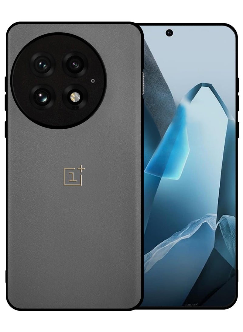 CATANES Case Cover for OnePlus 13 Premium Leather, Elegant Protection and Quad-Camera Precision Cutout - Grey  - Image 5
