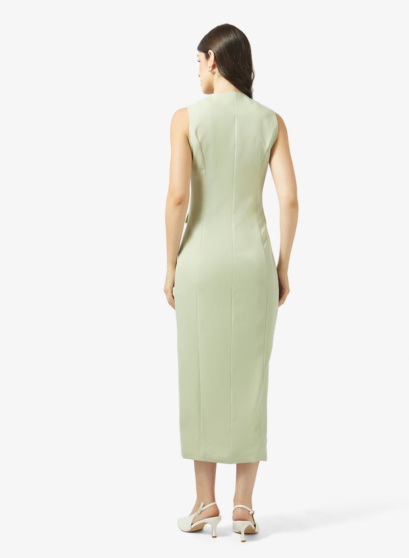 Style Cheat Button Pocket Detailed Tailored Dress - Image 2