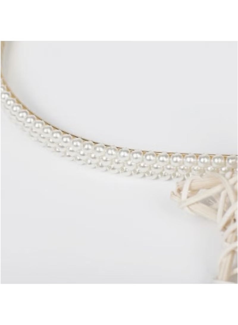 Huitich Elegant White Pearl Headband for Girls - Image 4